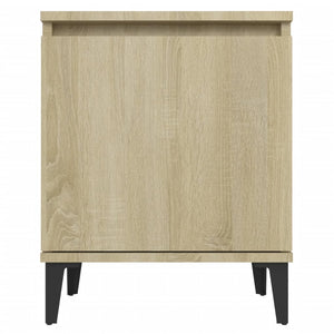 Κομοδίνα Sonoma Δρυς 40 x 30 x 50 εκ. με Μεταλλικά Πόδια - Pakobazaar