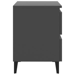 Κομοδίνο Γκρι 40 x 35 x 50 εκ. από Μοριοσανίδα