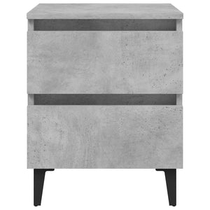 Κομοδίνα 2 τεμ. Γκρι Σκυροδέμ. 40 x 35 x 50 εκ. από Επεξ. Ξύλο - Pakobazaar