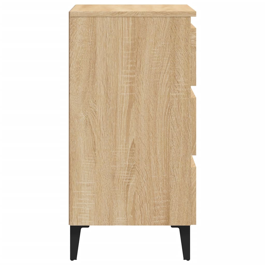 Κομοδίνο Sonoma Δρυς 40 x 35 x 69 εκ. με Μεταλλικά Πόδια