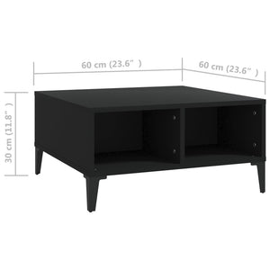 Τραπεζάκι Σαλονιού Μαύρο 60 x 60 x 30 εκ. από Μοριοσανίδα