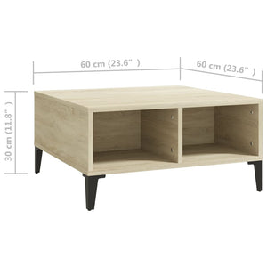 Τραπεζάκι Σαλονιού Sonoma Δρυς 60x60x30 εκ. Επεξεργασμένο Ξύλο