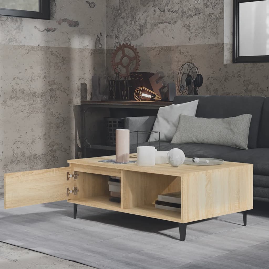 Τραπεζάκι Σαλονιού Sonoma Δρυς 90x60x35 εκ. Επεξεργασμένο Ξύλο - Pakobazaar