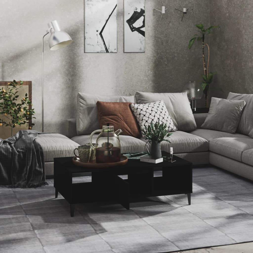 Τραπεζάκι Σαλονιού Μαύρο 103,5 x 60 x 35 εκ. από Επεξ. Ξύλο