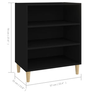 Ραφιέρα Μαύρη 57 x 35 x 70 εκ. από Μοριοσανίδα