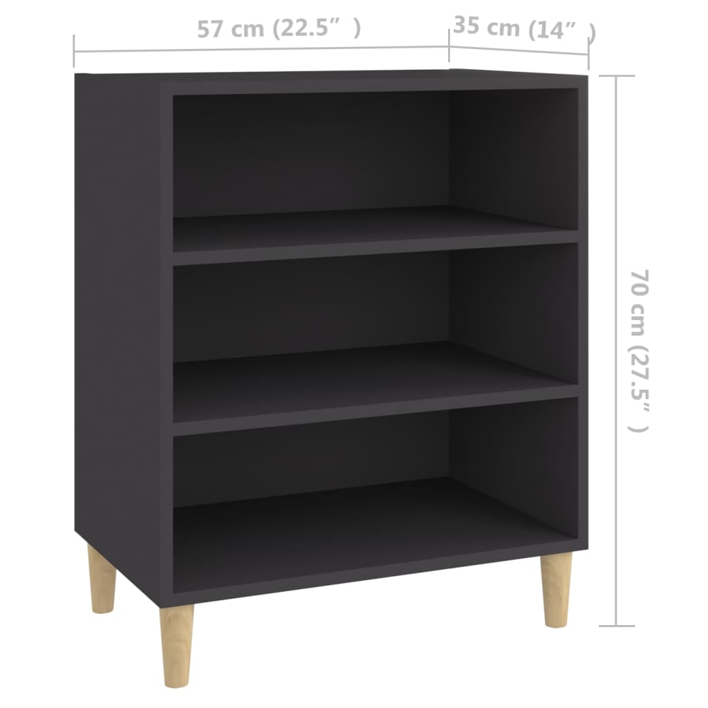 Ραφιέρα Γκρι 57 x 35 x 70 εκ. από Επεξ. Ξύλο