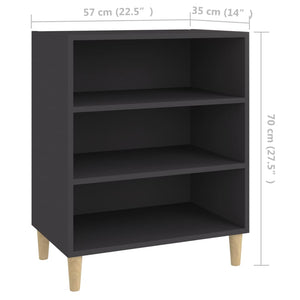 Ραφιέρα Γκρι 57 x 35 x 70 εκ. από Επεξ. Ξύλο