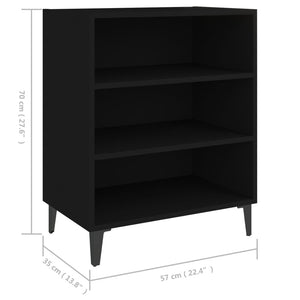 Ραφιέρα Μαύρη 57 x 35 x 70 εκ. από Μοριοσανίδα