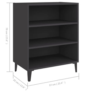 Ραφιέρα Γκρι 57 x 35 x 70 εκ. από Επεξ. Ξύλο