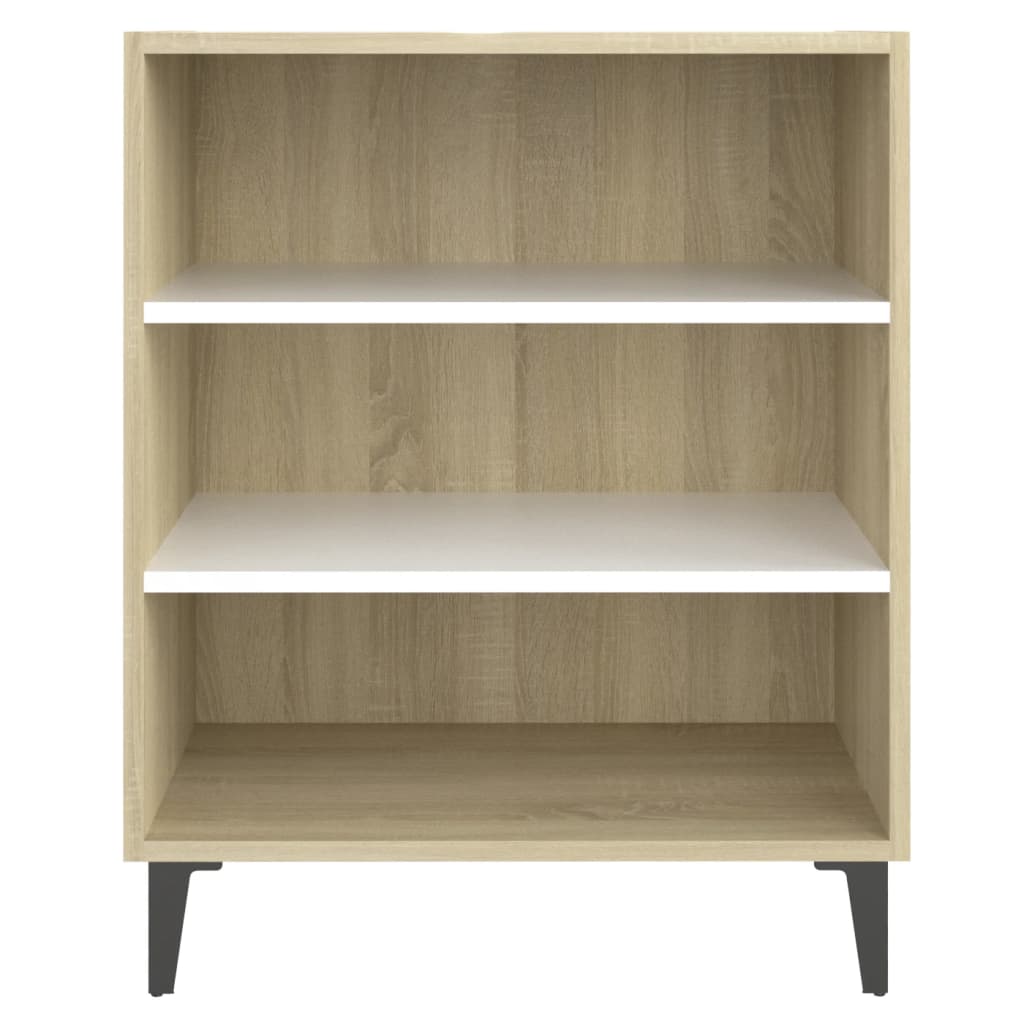 Ραφιέρα Λευκό / Sonoma Δρυς 57 x 35 x 70 εκ. από Επεξ. Ξύλο
