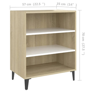 Ραφιέρα Λευκό / Sonoma Δρυς 57 x 35 x 70 εκ. από Επεξ. Ξύλο