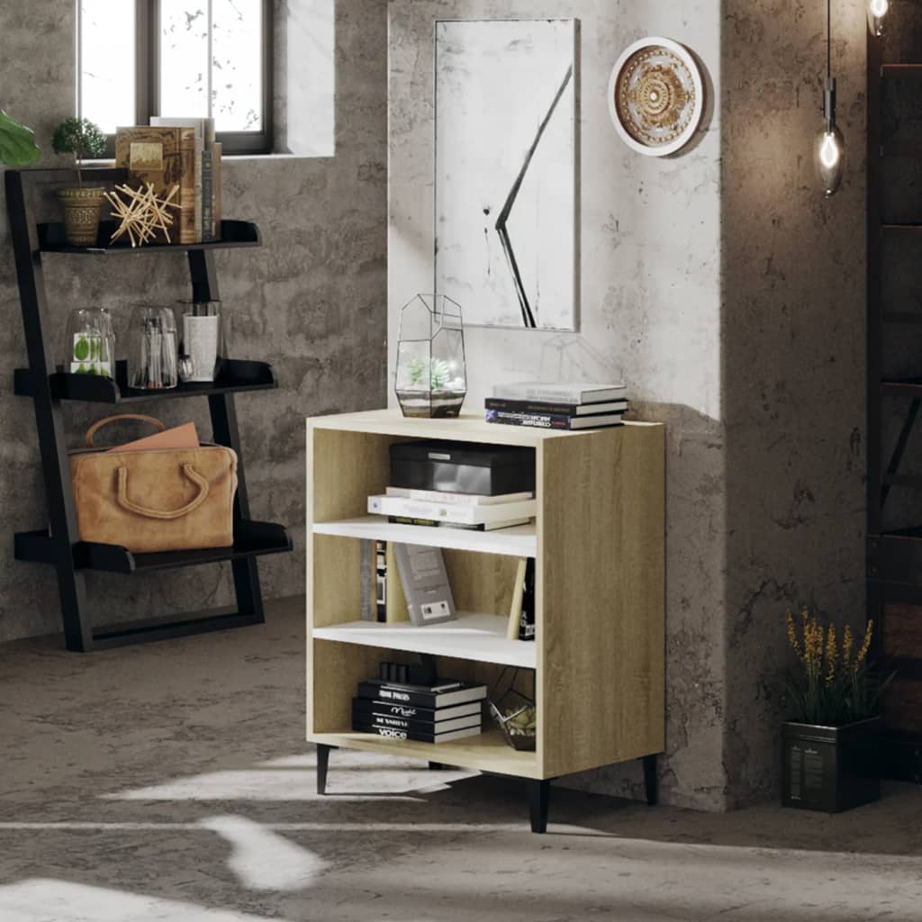 Ραφιέρα Λευκό / Sonoma Δρυς 57 x 35 x 70 εκ. από Επεξ. Ξύλο