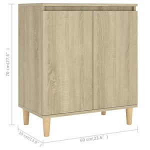 Μπουφές Sonoma Δρυς 60x35x70εκ. από Επεξ. Ξύλο με Ξύλινα Πόδια