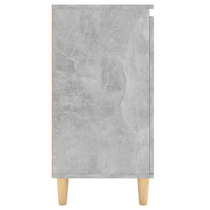 Ντουλάπι Γκρι Σκυρ. 60x35x70 εκ. Μασίφ Ξύλινα Πόδια Επεξ. Ξύλο - Pakobazaar