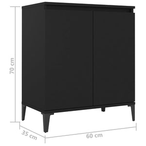 Ντουλάπι Μαύρο 60x35x70 εκ. από Επεξεργασμένο Ξύλο