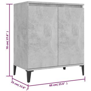 Ντουλάπι Γκρι Σκυροδέματος 60x35x70 εκ. Επεξεργασμένο Ξύλο
