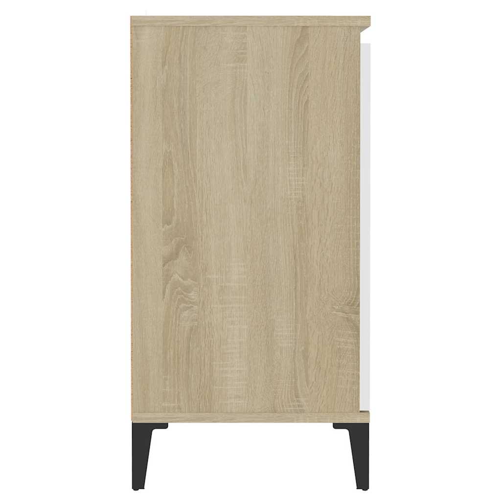 Ντουλάπι Λευκό / Sonoma Δρυς 60 x 35 x 70 εκ. από Μοριοσανίδα