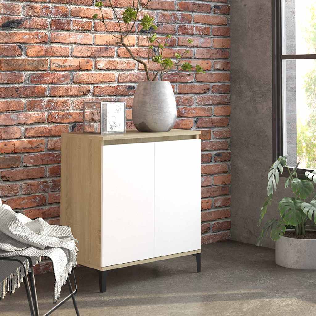 Ντουλάπι Λευκό / Sonoma Δρυς 60 x 35 x 70 εκ. από Μοριοσανίδα