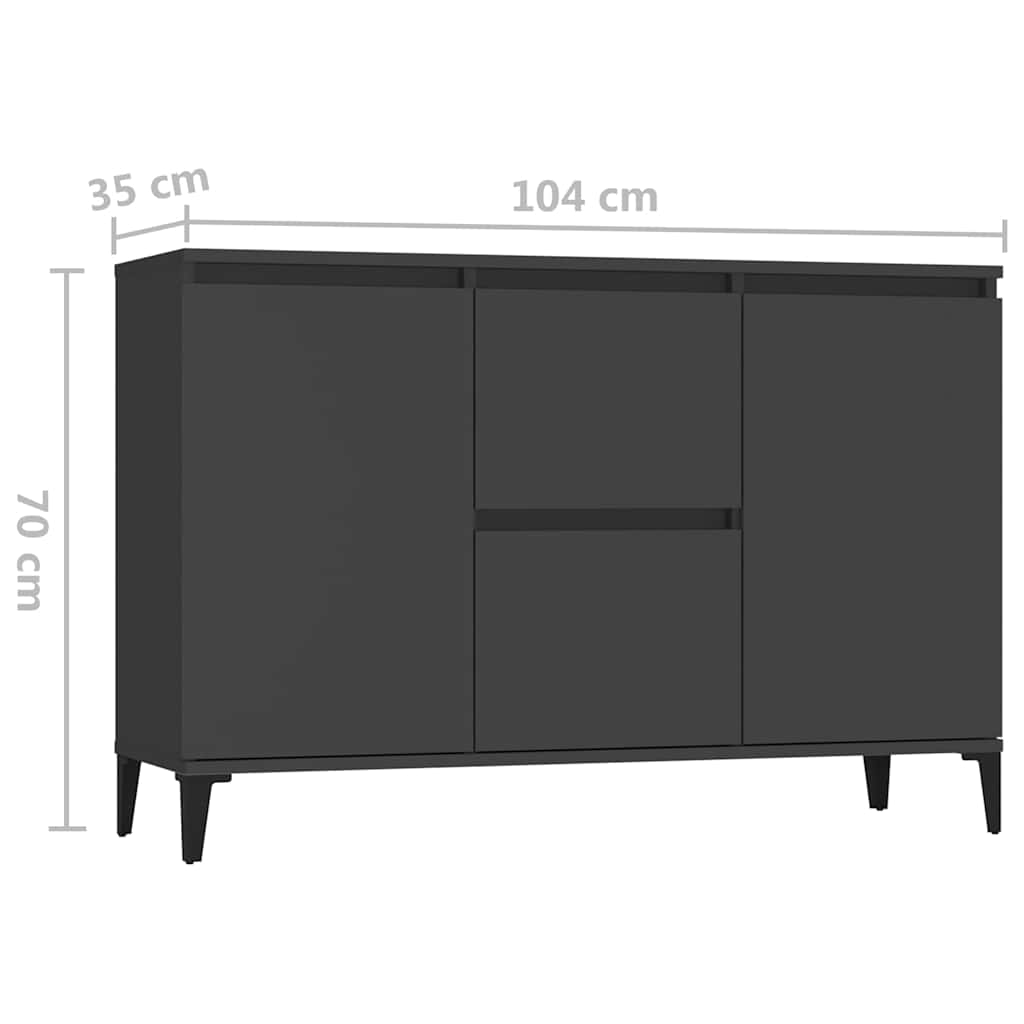 Μπουφές Γκρι 104 x 35 x 70 εκ. από Μοριοσανίδα