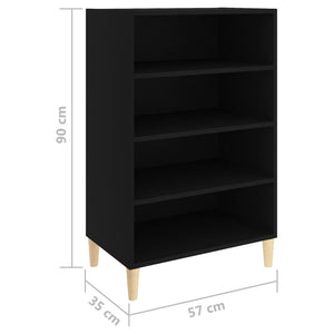 Ραφιέρα Μαύρη 57 x 35 x 90 εκ. από Επεξ. Ξύλο