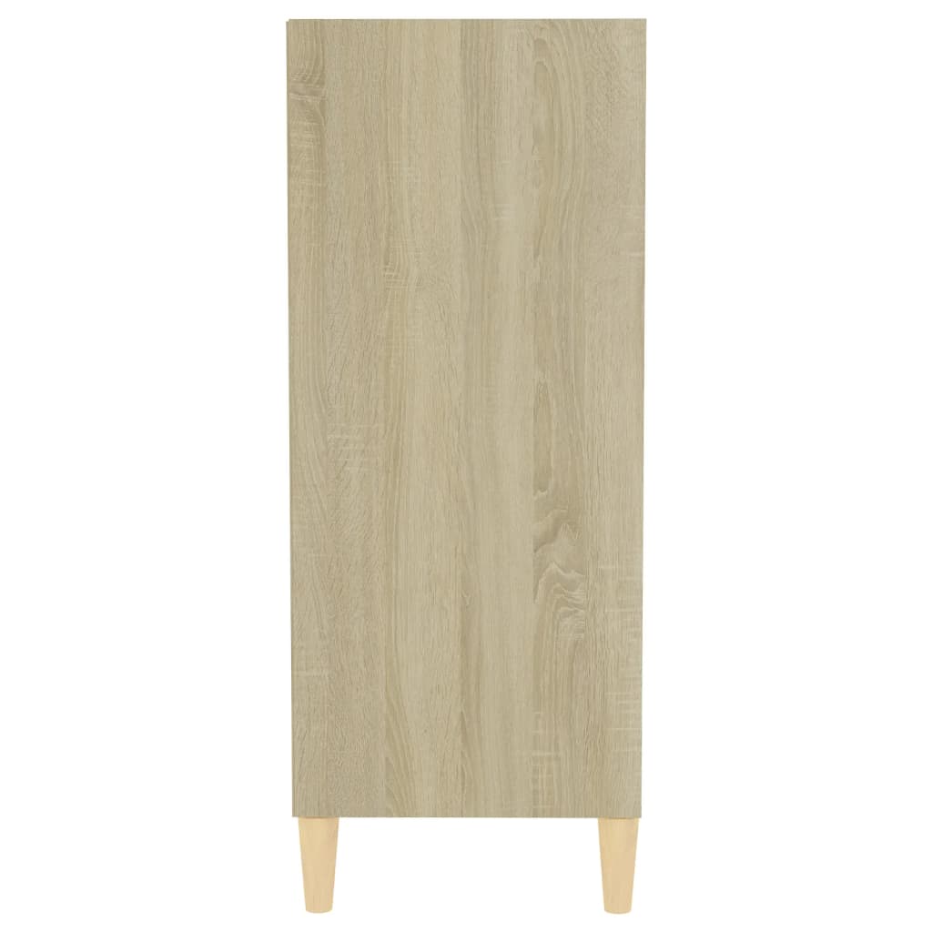 Ραφιέρα Λευκό και Sonoma Δρυς 57 x 35 x 90 εκ. από Επεξ. Ξύλο