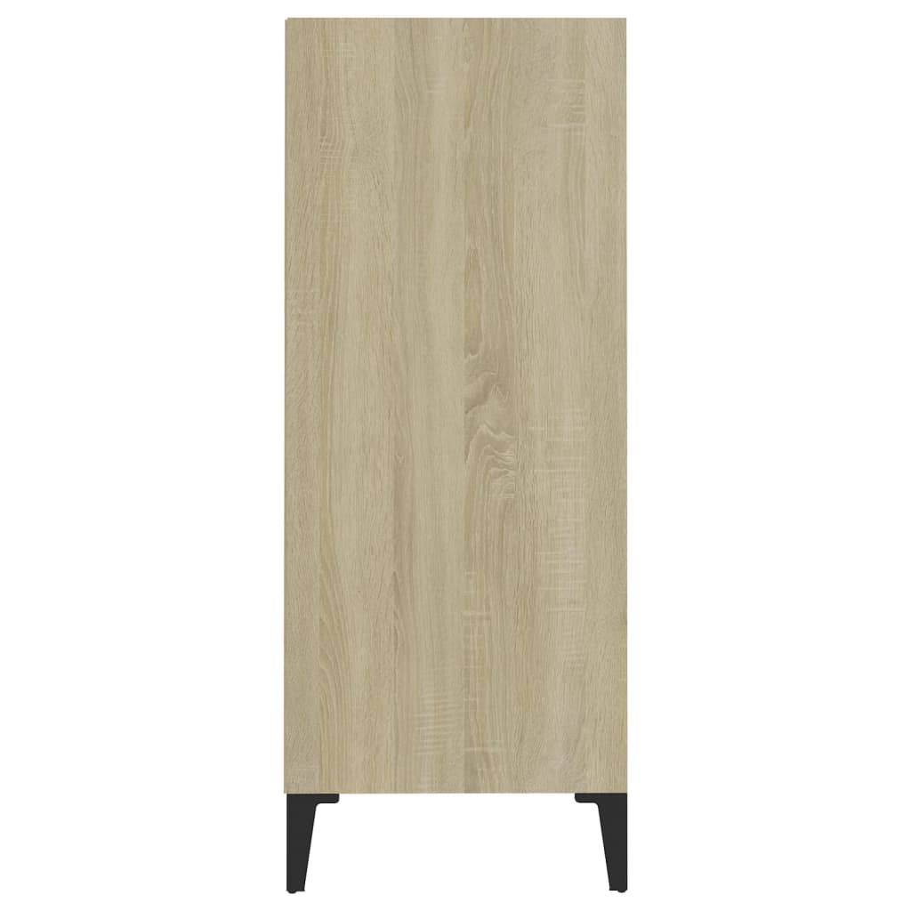 Ραφιέρα Λευκό και Sonoma Δρυς 57 x 35 x 90 εκ. από Επεξ. Ξύλο