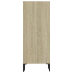 Ραφιέρα Λευκό και Sonoma Δρυς 57 x 35 x 90 εκ. από Επεξ. Ξύλο
