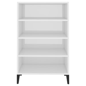 Ραφιέρα Γυαλιστερή Λευκή 57 x 35 x 90 εκ. από Επεξ. Ξύλο