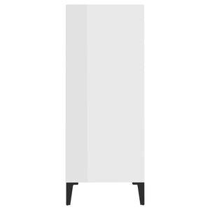Ραφιέρα Γυαλιστερή Λευκή 57 x 35 x 90 εκ. από Επεξ. Ξύλο