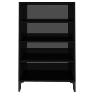 Ραφιέρα Γυαλιστερή Μαύρη 57 x 35 x 90 εκ. από Επεξ. Ξύλο