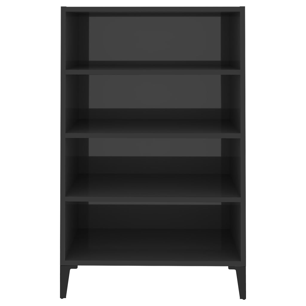 Ραφιέρα Γυαλιστερή Γκρι 57 x 35 x 90 εκ. από Επεξ. Ξύλο
