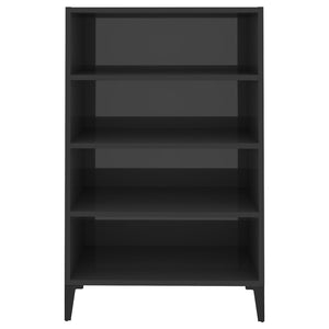 Ραφιέρα Γυαλιστερή Γκρι 57 x 35 x 90 εκ. από Επεξ. Ξύλο