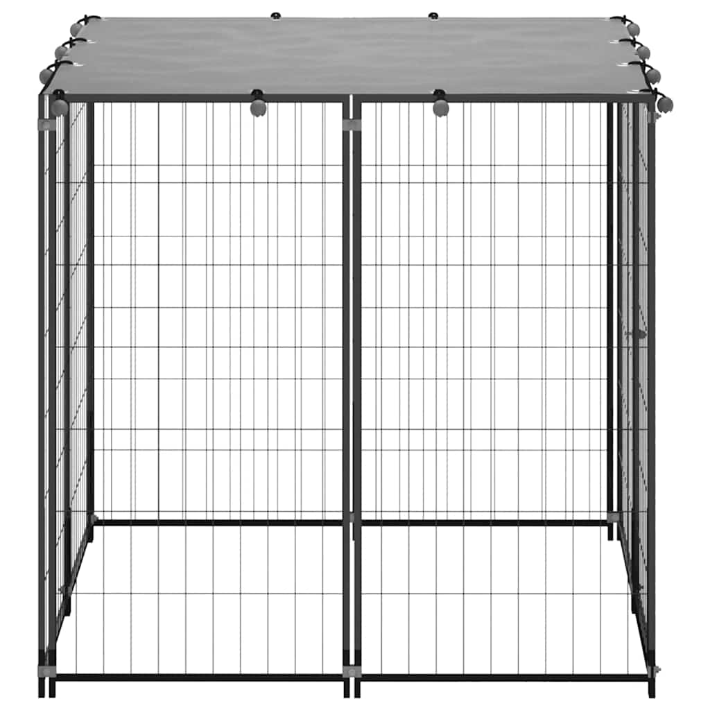 Σπιτάκι σκύλου Μαύρο 110 x 110 x 110 από Ατσάλι - PAKOBAZAAR