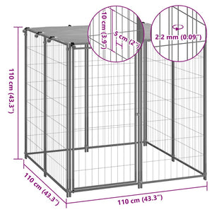 Σπιτάκι σκύλου Ασημί 110 x 110 x 110 από Ατσάλι - PAKOBAZAAR