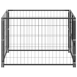 Σπιτάκι Σκύλου Μαύρο 100 x 100 x 70 εκ. Ατσάλινο - PAKOBAZAAR