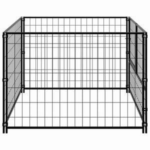 Σπιτάκι Σκύλου Μαύρο 100 x 100 x 70 εκ. Ατσάλινο - PAKOBAZAAR