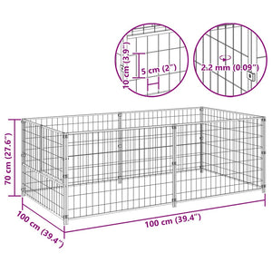 Σπιτάκι Σκύλου Μαύρο 200 x 100 x 70 εκ. Ατσάλινο - PAKOBAZAAR