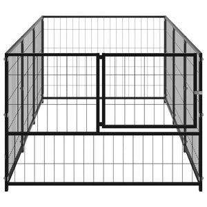 Σπιτάκι Σκύλου Μαύρο 300 x 100 x 70 εκ. Ατσάλινο - PAKOBAZAAR