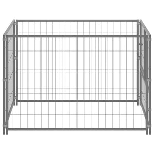 Σπιτάκι Σκύλου Ασημί 100 x 100 x 70 εκ. Ατσάλινο - PAKOBAZAAR