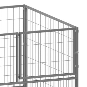 Σπιτάκι Σκύλου Ασημί 200 x 100 x 70 εκ. Ατσάλινο - PAKOBAZAAR