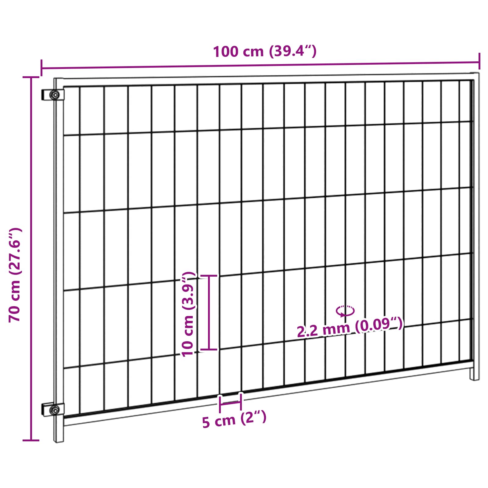 Σπιτάκι Σκύλου Ασημί 300 x 100 x 70 εκ. Ατσάλινο - PAKOBAZAAR