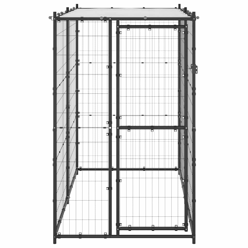 Κλουβί Σκύλου Εξ. Χώρου Ατσάλι 110 x 220 x 180 εκ. με Στέγαστρο - PAKOBAZAAR