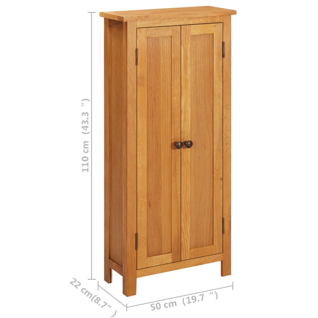Ντουλάπα Αποθήκευσης 50 x 22 x 110 εκ. από Μασίφ Ξύλο Δρυός - Pakobazaar