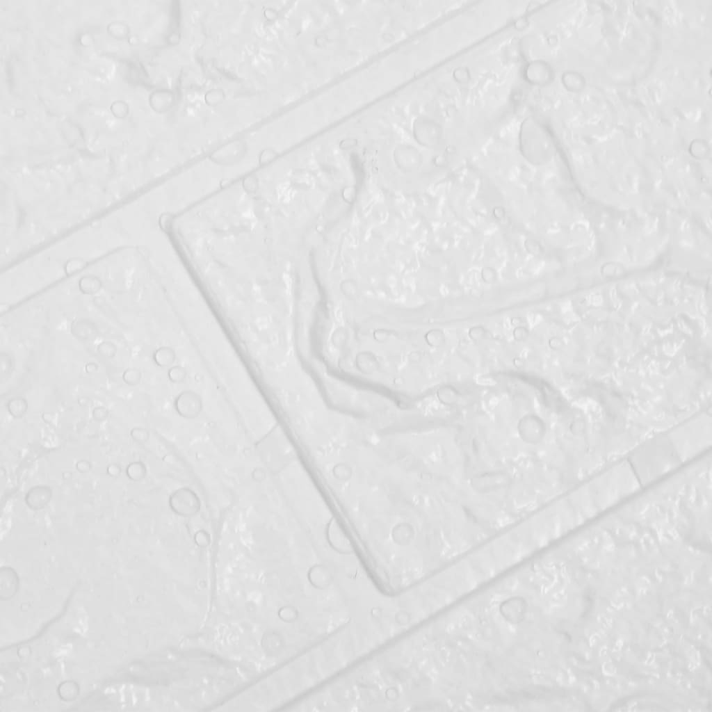 3D Τούβλα Ταπετσαρίας Αυτοκόλλητα Λευκά 20 τεμ. - Pakobazaar