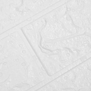 3D Τούβλα Ταπετσαρίας Αυτοκόλλητα Λευκά 40 τεμ. - Pakobazaar