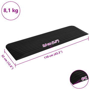 Ράμπες Πεζοδρομίου / Πόρτας 2 τεμ. 110x32x3,8 εκ. από Καουτσούκ - PAKOBAZAAR