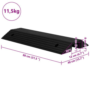 Γεφυρωτή Ράμπα Πεζοδρομίου/Πόρτας 80 x 40 x 8 εκ. από Καουτσούκ - PAKOBAZAAR