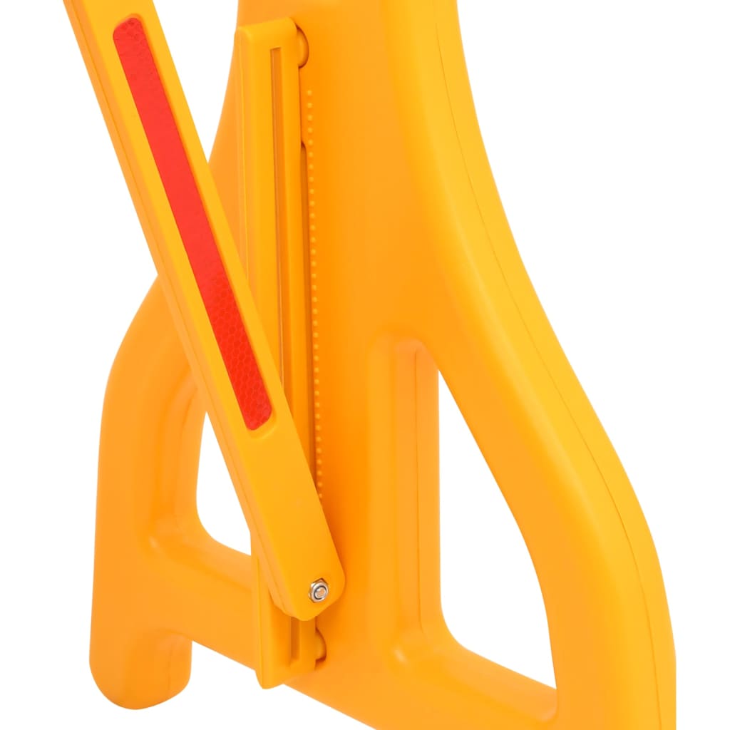 Μπάρα Σήμανσης Πτυσσόμενη Κίτρινο και Μαύρο 250 x 38 x 96 εκ. - PAKOBAZAAR