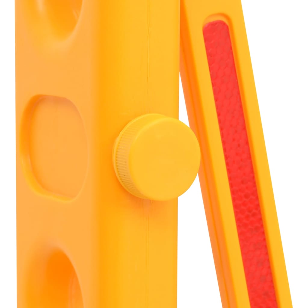 Μπάρα Σήμανσης Πτυσσόμενη Κίτρινο και Μαύρο 250 x 38 x 96 εκ. - PAKOBAZAAR