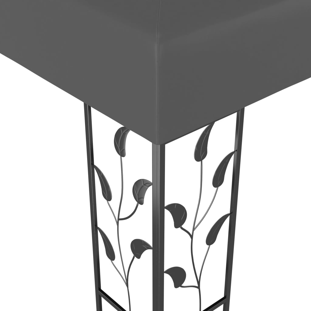 Κιόσκι με Φωτάκια LED Ανθρακί 3 x 3 μ. - PAKOBAZAAR